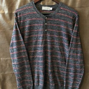 VINCE Lightweight Wool Stripe Sweater - L